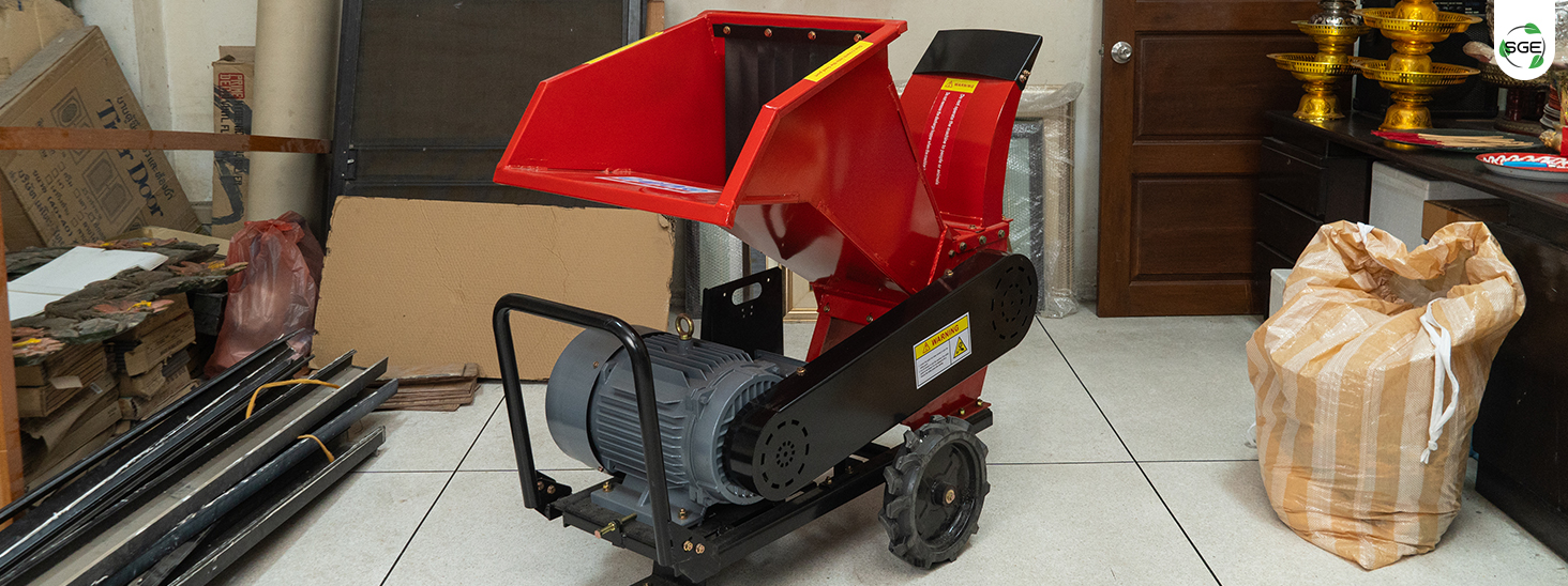 ภาพสินค้าจริง 02 เครื่องย่อยกิ่งไม้ เครื่องสับย่อยอเนกประสงค์ มอเตอร์ไฟฟ้า