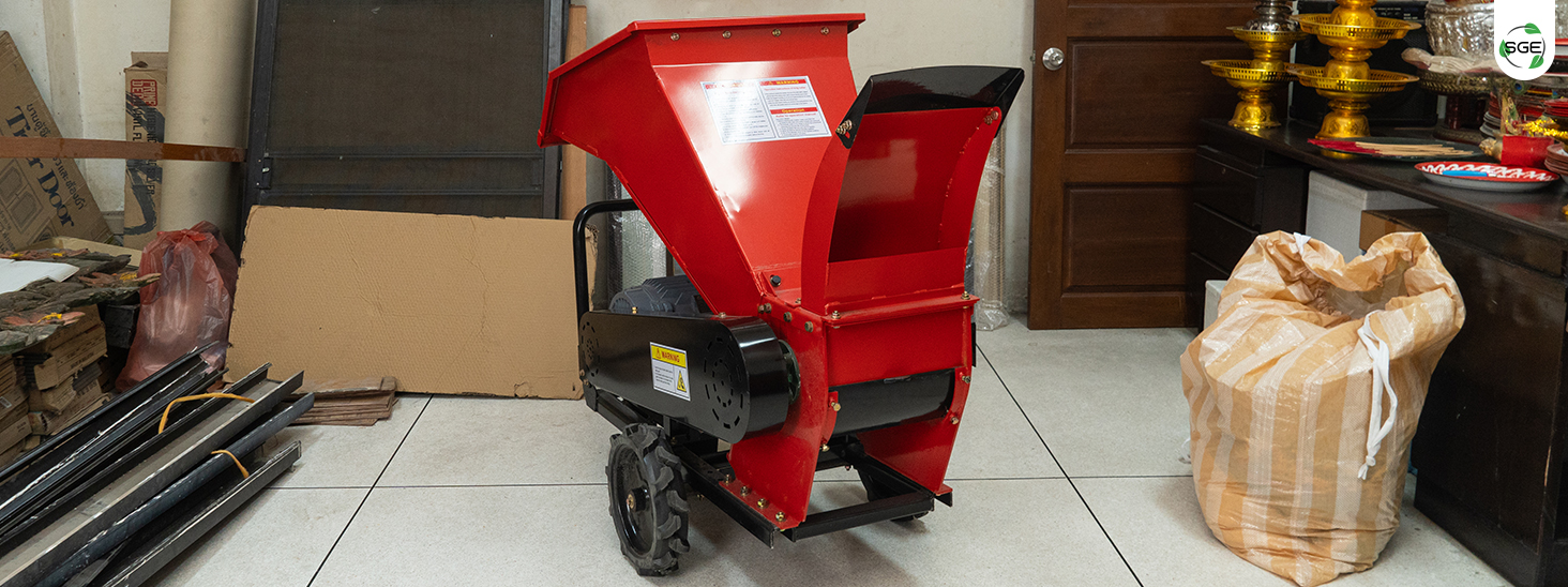 ภาพสินค้าจริง 03 เครื่องย่อยกิ่งไม้ เครื่องสับย่อยอเนกประสงค์ มอเตอร์ไฟฟ้า