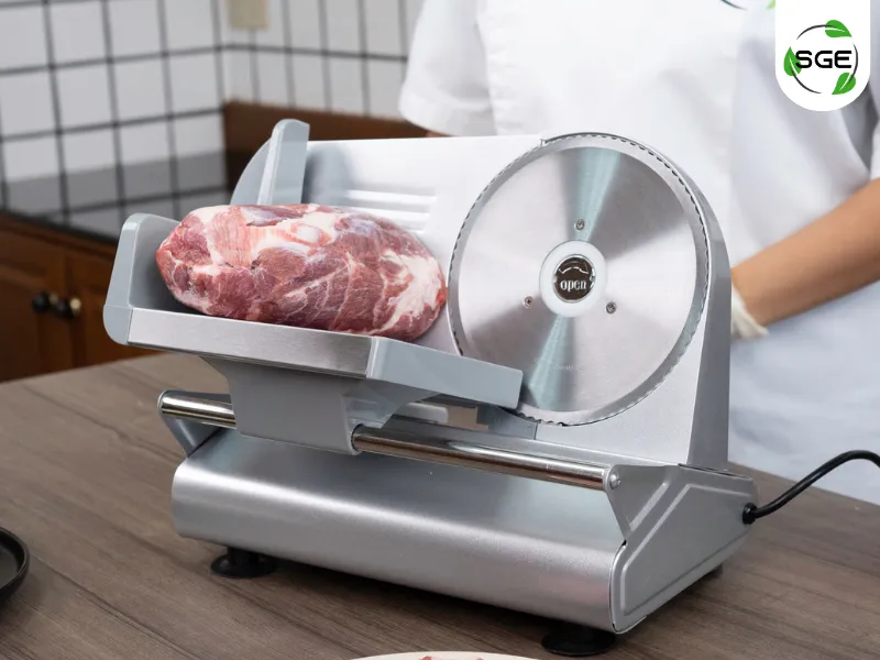 วิธีการใช้งาน เครื่องสไลด์หมู กึ่งอัตโนมัติ MS7 ขั้นตอนที่2