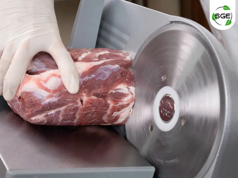 วิธีการใช้งาน เครื่องสไลด์หมู กึ่งอัตโนมัติ MS7 ขั้นตอนที่5