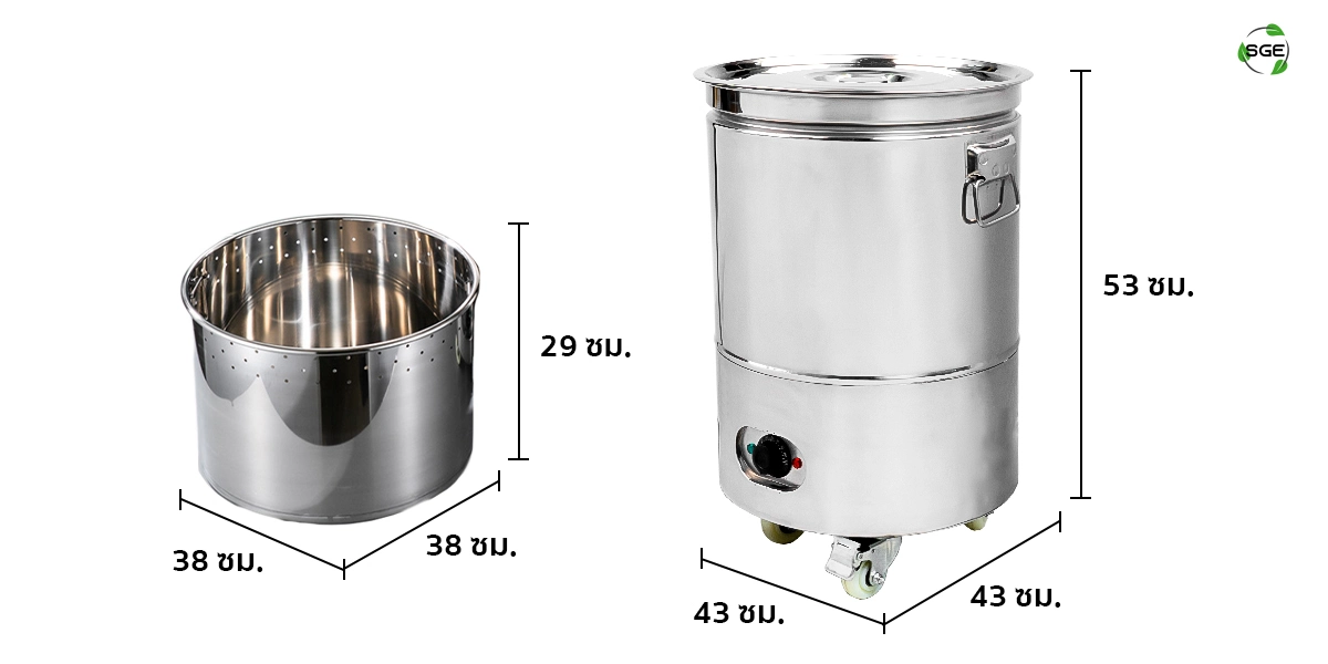 ตารางสเปคสินค้า หม้อหุงข้าว เครื่องนึ่งข้าวอัตโนมัติ ขนาด 54 ลิตร