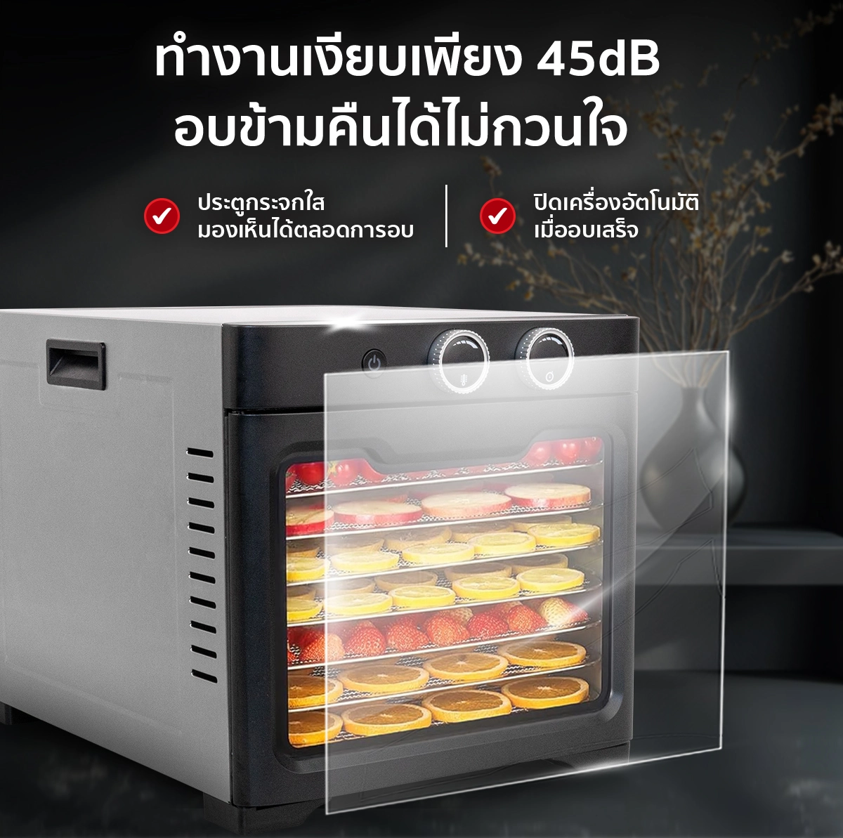 ตู้อบลมร้อน รุ่น DryMaster ทำงานเงียบเพียง 45dB