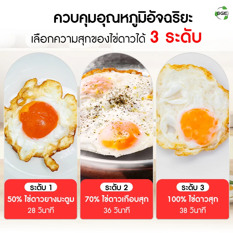 เครื่องทอดไข่ดาวอัตโนมัติ ควบคุมอุณหภูมิแบบอัจฉริยะ