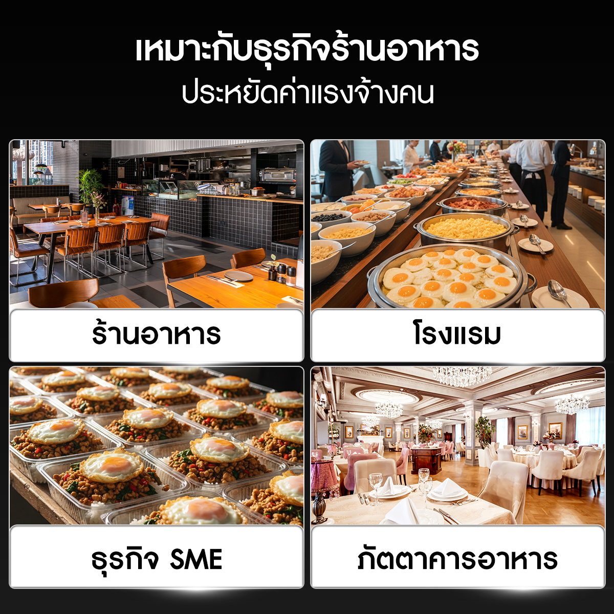 เครื่องทอดไข่ดาวอัตโนมัติ เหมาะกับใช้งานแบบไหน