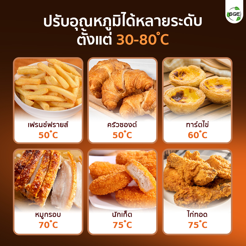 ปรับอุณหภูมิได้หลายระดับ 30-80 องศา