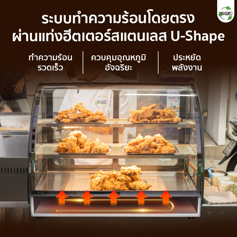 Feature ตู้โชว์อุ่นอาหาร ระบบฮีตเตอร์