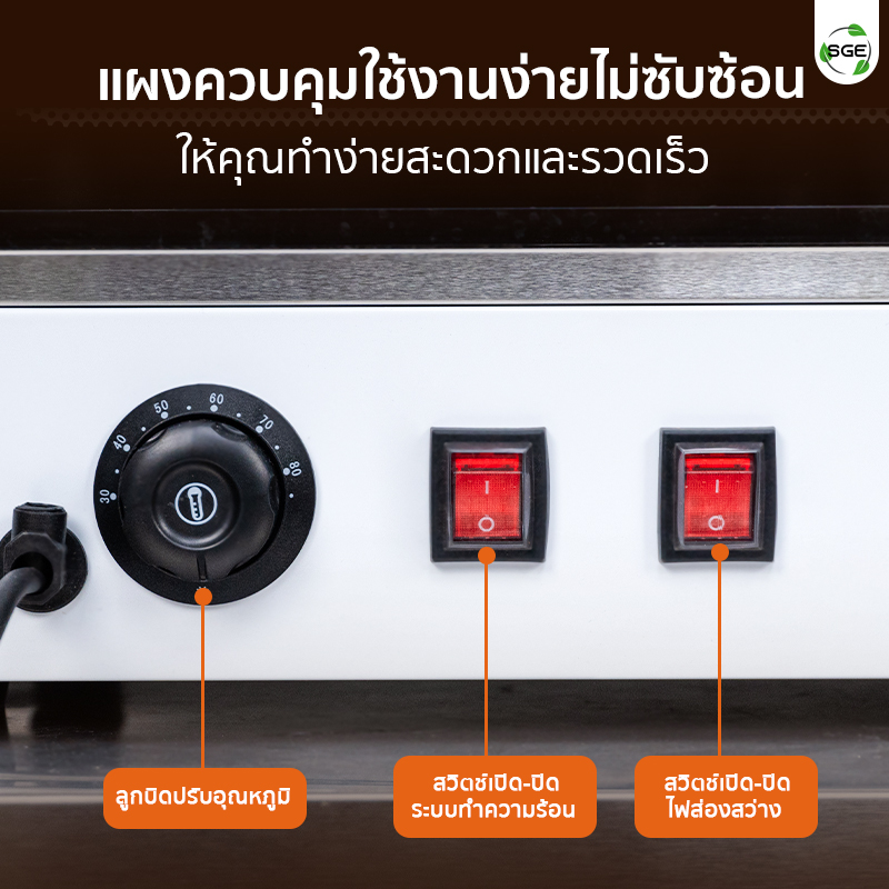 แผงควบคุมใช้งานง่าย