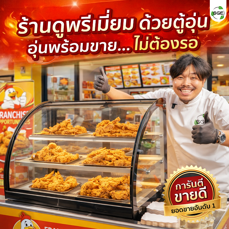 ร้านดูพรีเมี่ยม ด้วยตู้โชว์อุ่นอาหาร