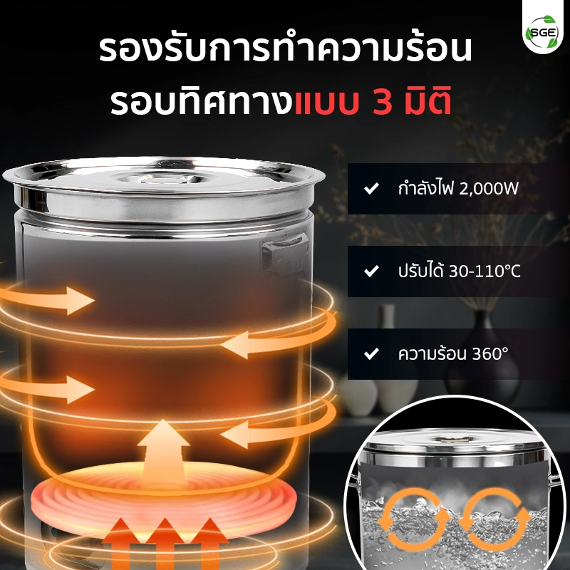 หม้อหุงข้าว เครื่องนึ่งข้าวอัตโนมัติ ขนาด 54 ลิตร รองรับการทำความร้อนรอบทิศทางแบบ 3 มิติ