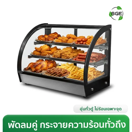 พัดลมคู่ กระจายความร้อนทั่วถึง