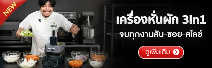 เครื่องหั่นผักอเนกประสงค์ 3in1 หั่น ซอย สไลซ์ ได้ 2 ช่อง รุ่น VSX-G3 กำลังผลิต 150 กก./ชม.