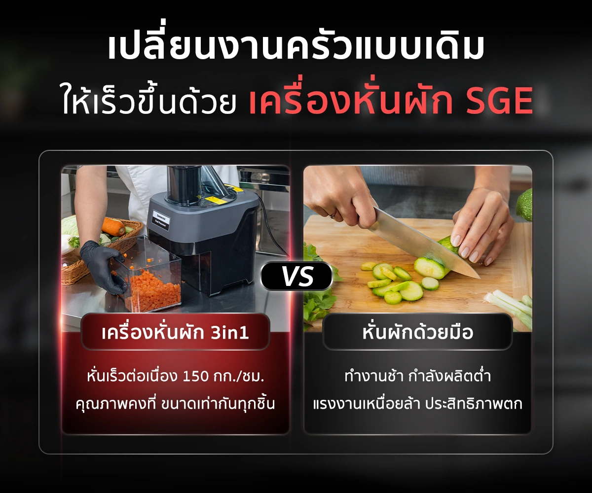 เครื่องหั่นผักอเนกประสงค์ 3in1 หั่น ซอย สไลซ์ ได้ 2 ช่อง รุ่น VSX-G3 เครื่องหั่นผักอเนกประสงค์ 3in1 หั่น ซอย สไลซ์ ได้ 2 ช่อง รุ่น VSX-G3