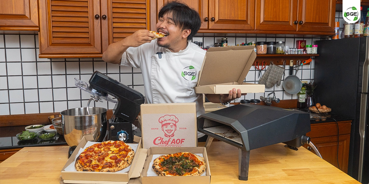 ผลลัพธ์จากการใช้งานจริงของ เตาอบพิซซ่า แบบใช้แก๊ส ของ SGE