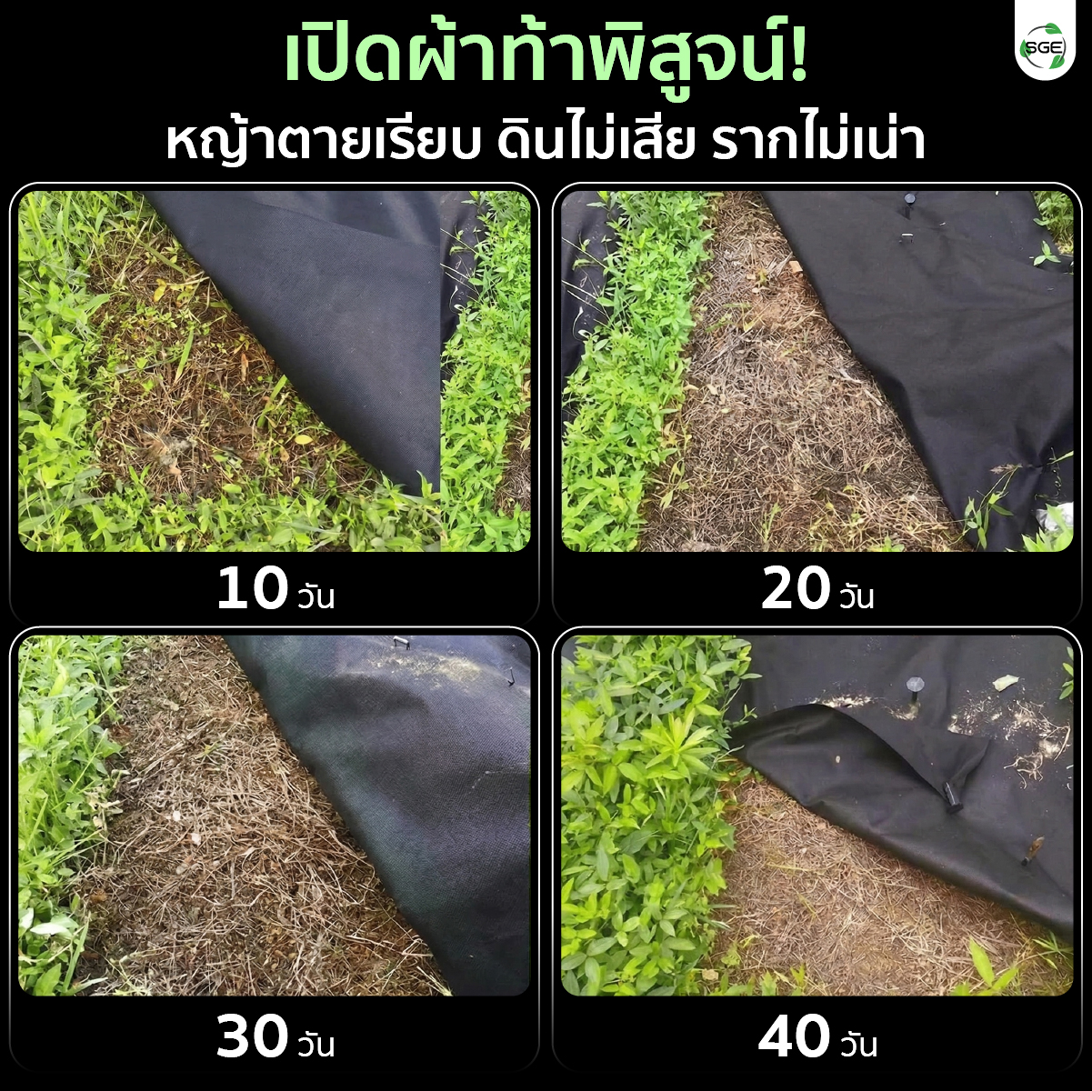 คุณสมบัติ ผ้าคลุมดินใยสังเคราะห์ SGE