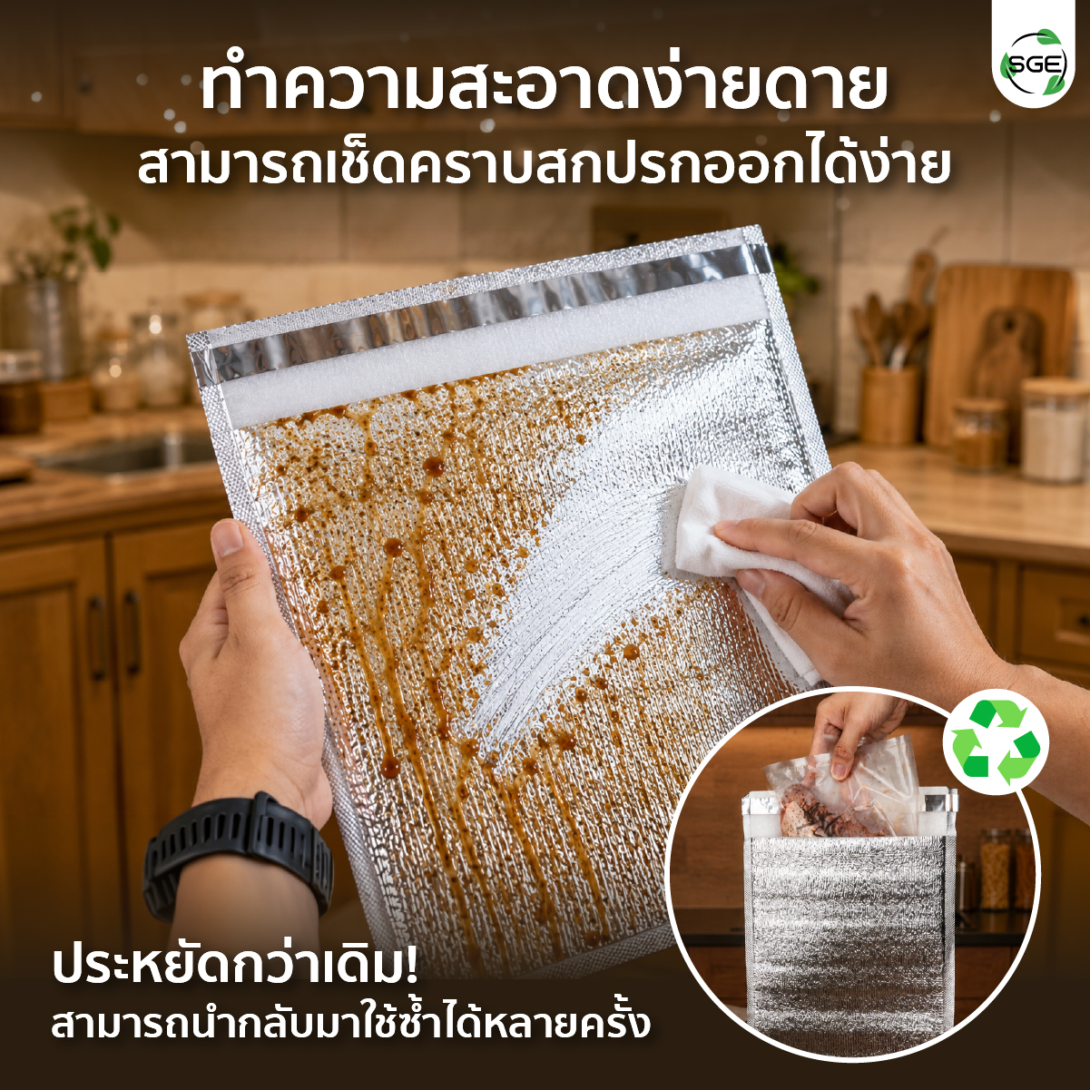 คุณสมบัติ ถุงฟอยล์เก็บความเย็น-ร้อน