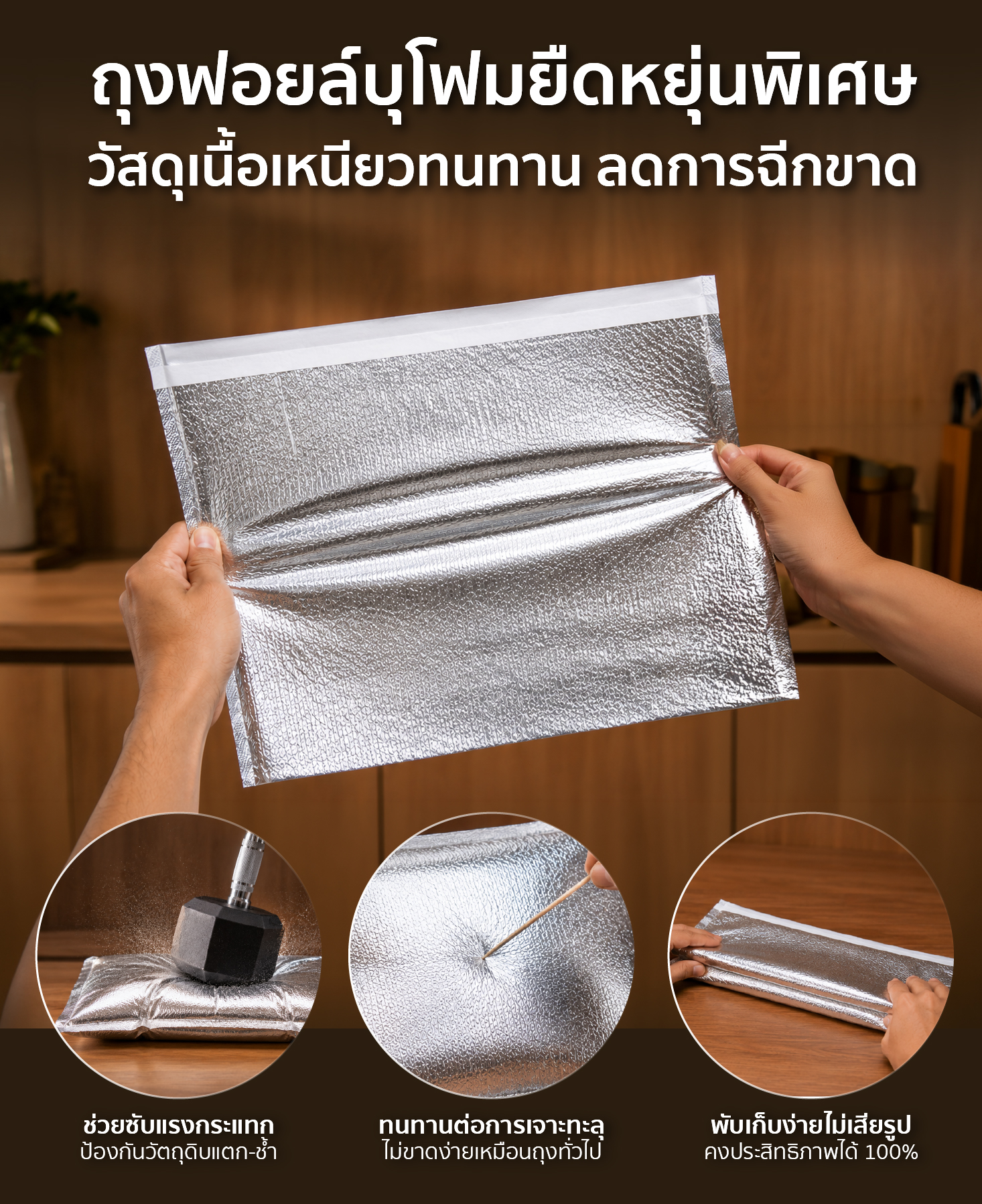 คุณสมบัติ ถุงฟอยล์เก็บความเย็น-ร้อน คุณสมบัติ ถุงฟอยล์เก็บความเย็น-ร้อน