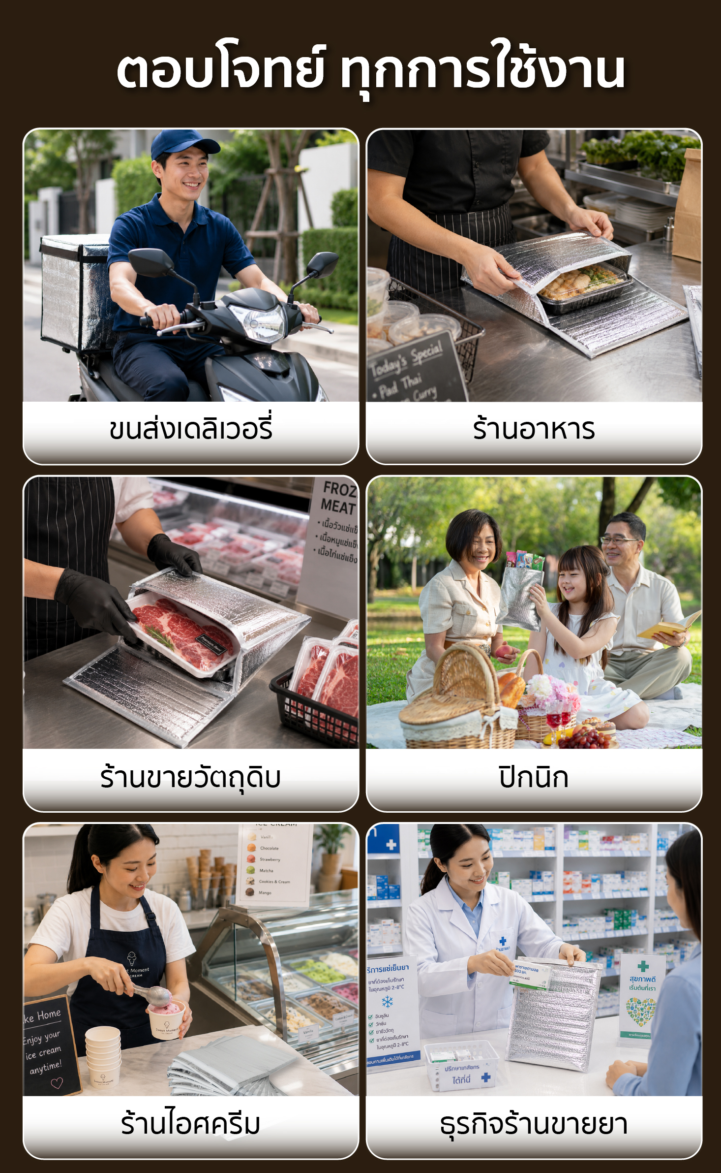 คุณสมบัติ ถุงฟอยล์เก็บความเย็น-ร้อน คุณสมบัติ ถุงฟอยล์เก็บความเย็น-ร้อน
