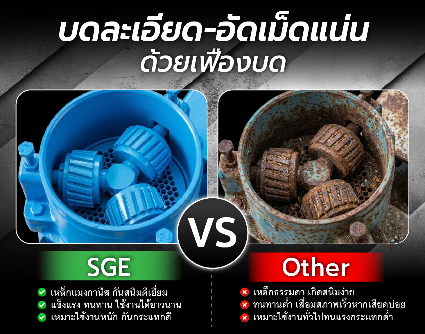 บดละเอียด-อัดเม็ดแน่น ด้วยเฟืองบด บดละเอียด-อัดเม็ดแน่น ด้วยเฟืองบด