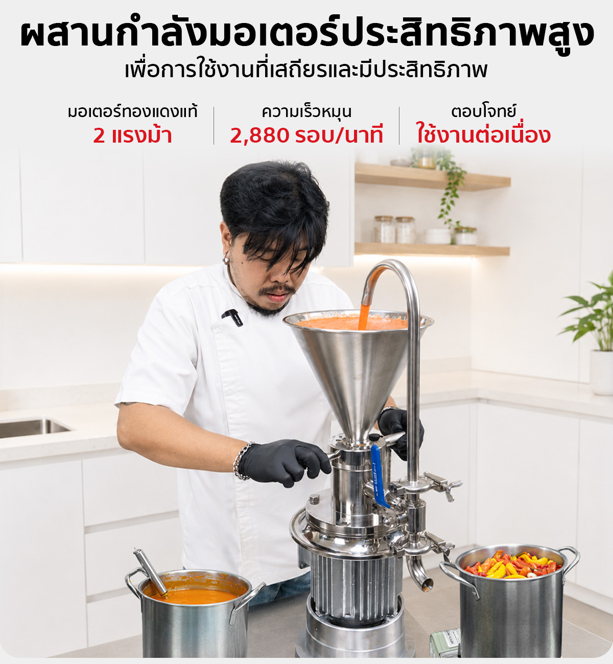 PC-CLM1500-010 เครื่องบดเปียก เครื่องทำซอส Colloid Mill SGE