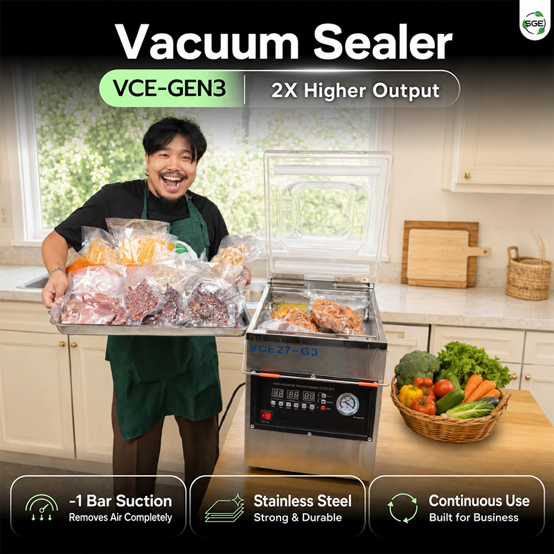 Chamber vacuum sealer, model VCE-G3