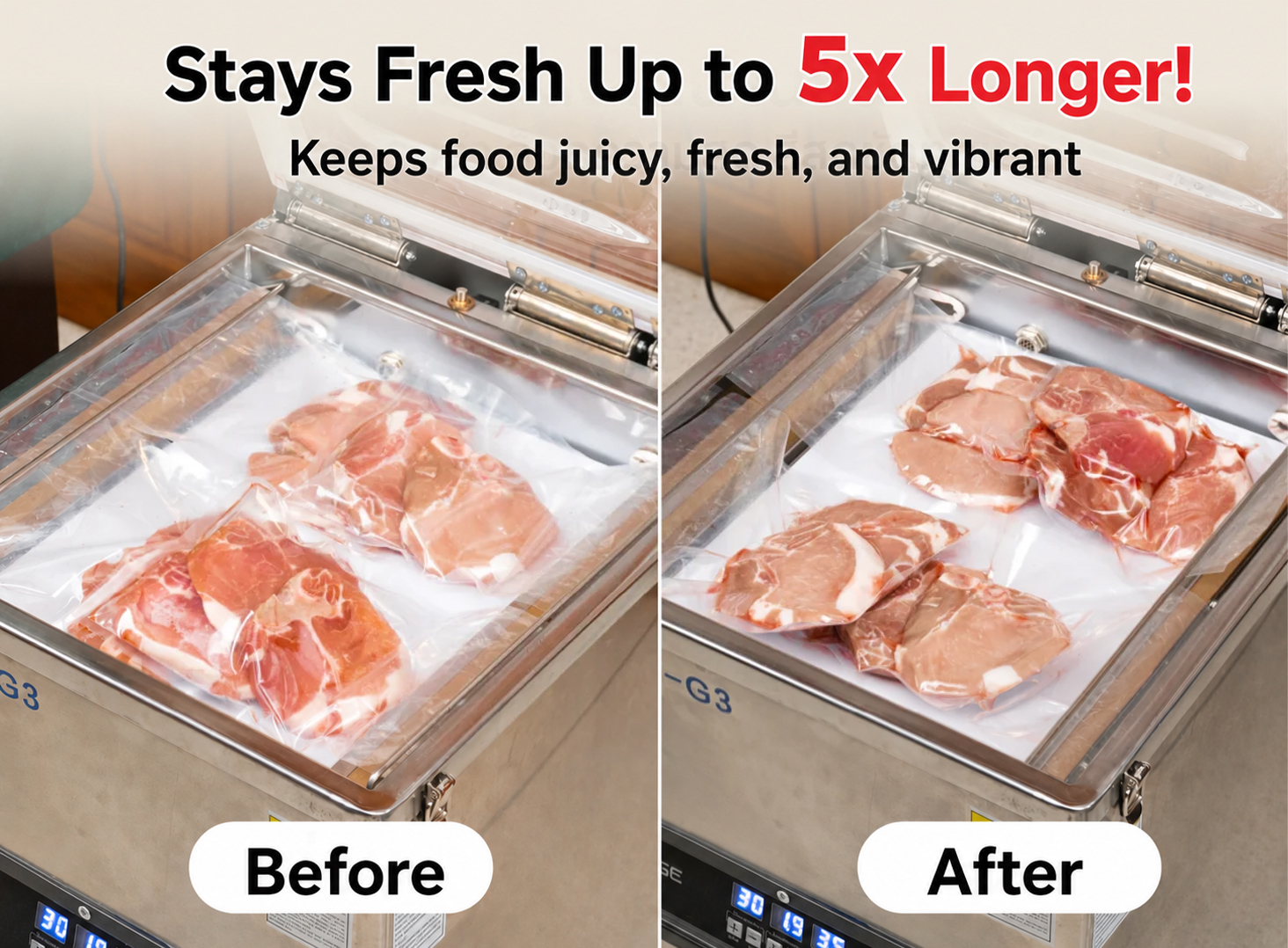 Chamber vacuum sealer, model VCE-G3
