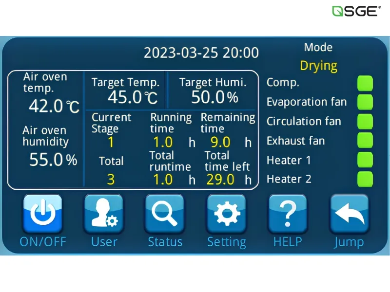 แผงควบคุม ส่วนประกอบของ เครื่องอบลมร้อน Heat pump
